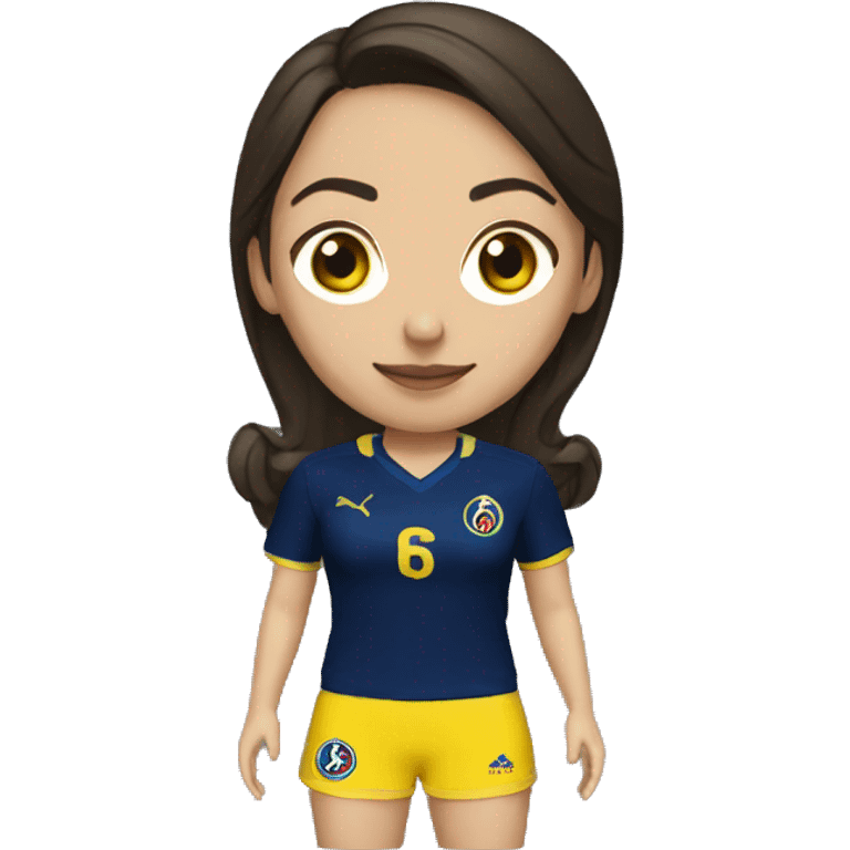 Brunette lady wears jersey of Club America  emoji