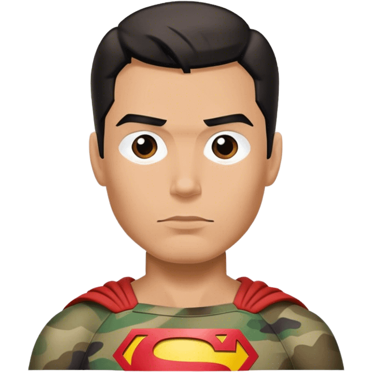 Superman in camouflage emoji