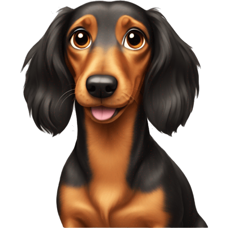 long haired weiner dog emoji