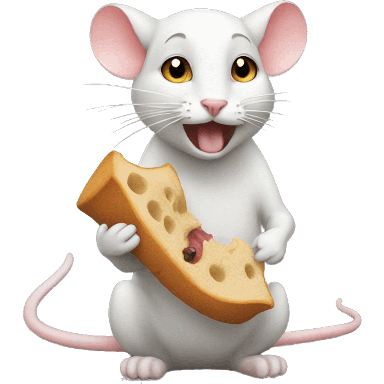 mouse eating cat emoji