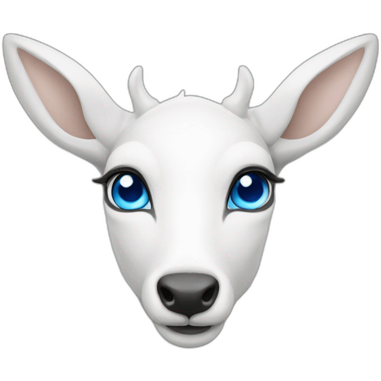 White deer with blue eyes emoji