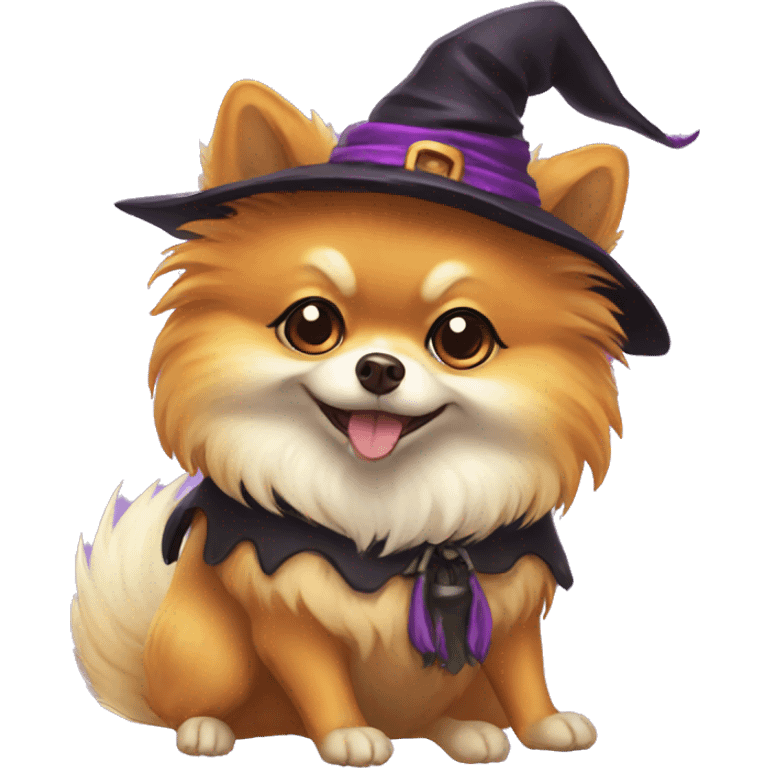 pomeranian WITCH emoji