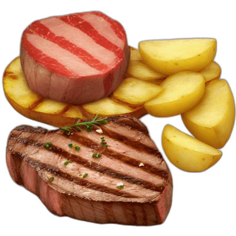 steak and potatoes emoji