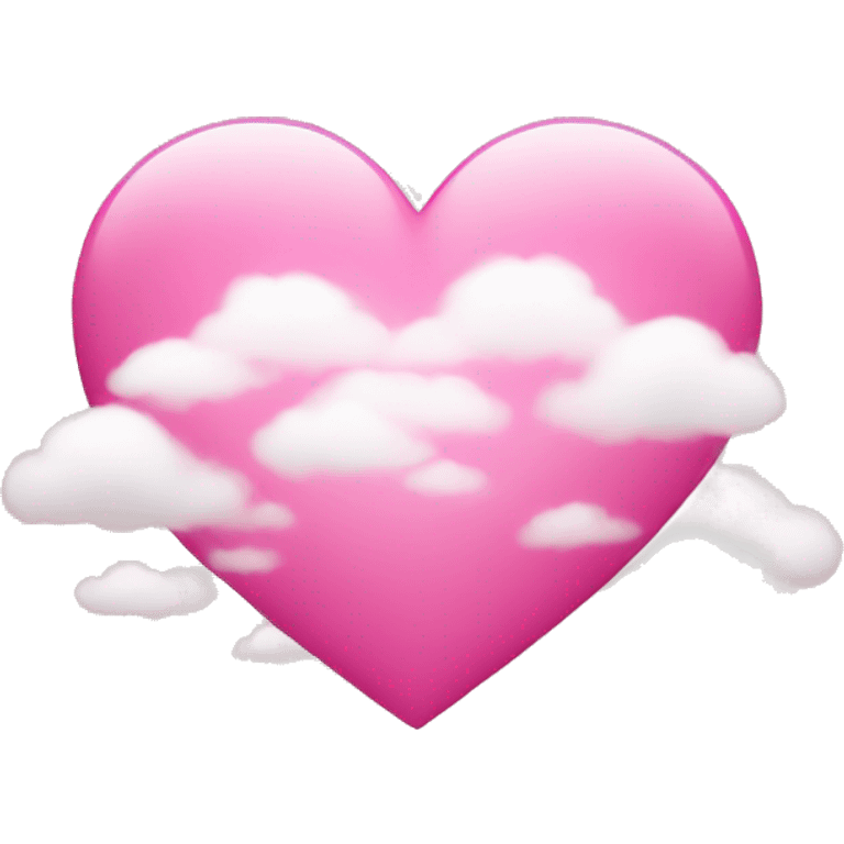 pink heart + cloud emoji