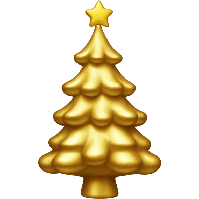 golden christmas tree toy emoji