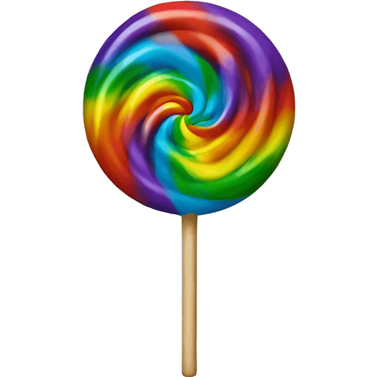 Rainbow swirl lollipop emoji