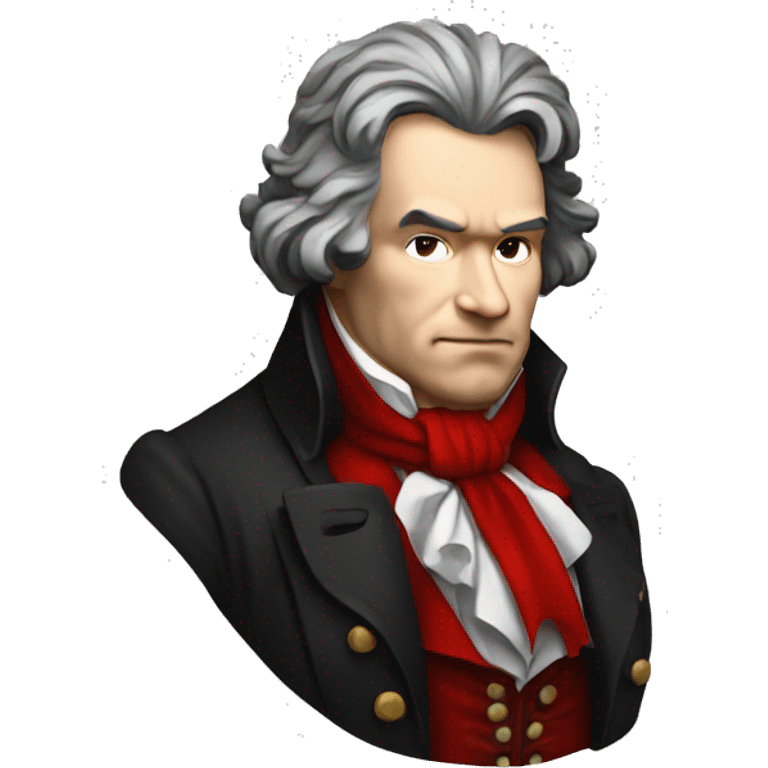 Beethoven with a red scarf emoji