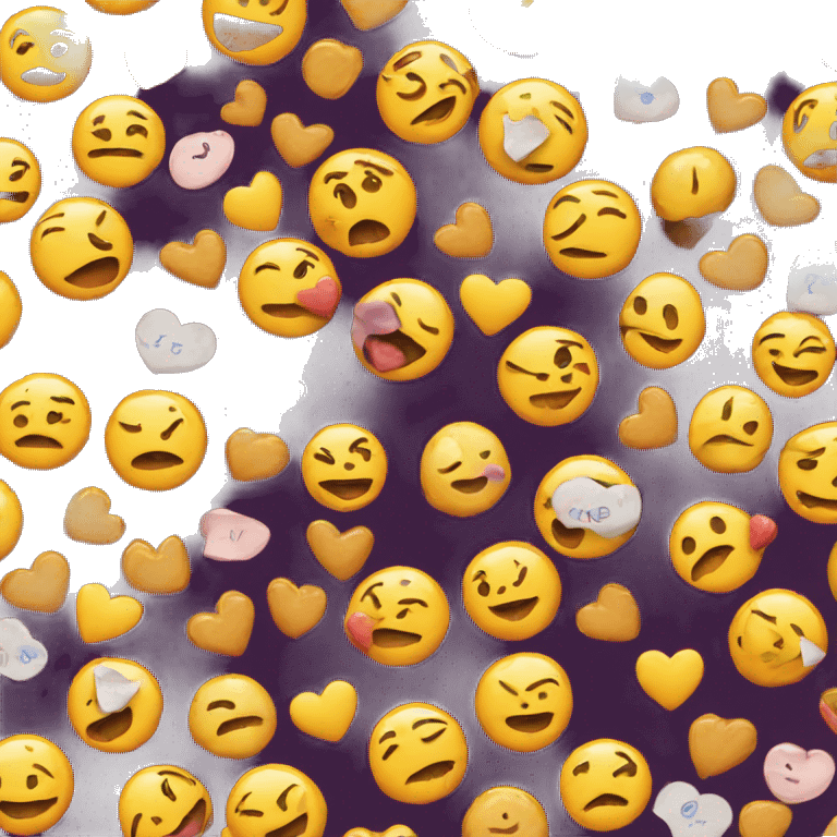 Emoji with kisses all over the face emoji