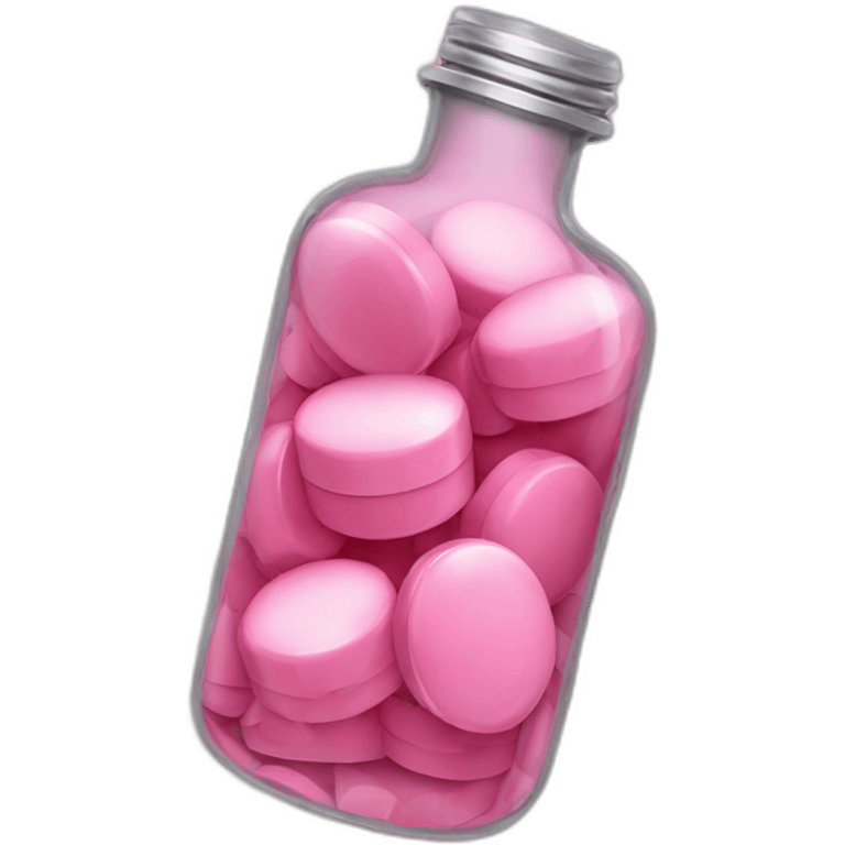 Pink pills flask emoji