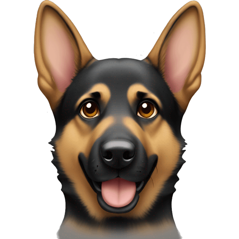 german shepherd dog with labrador ears emoji