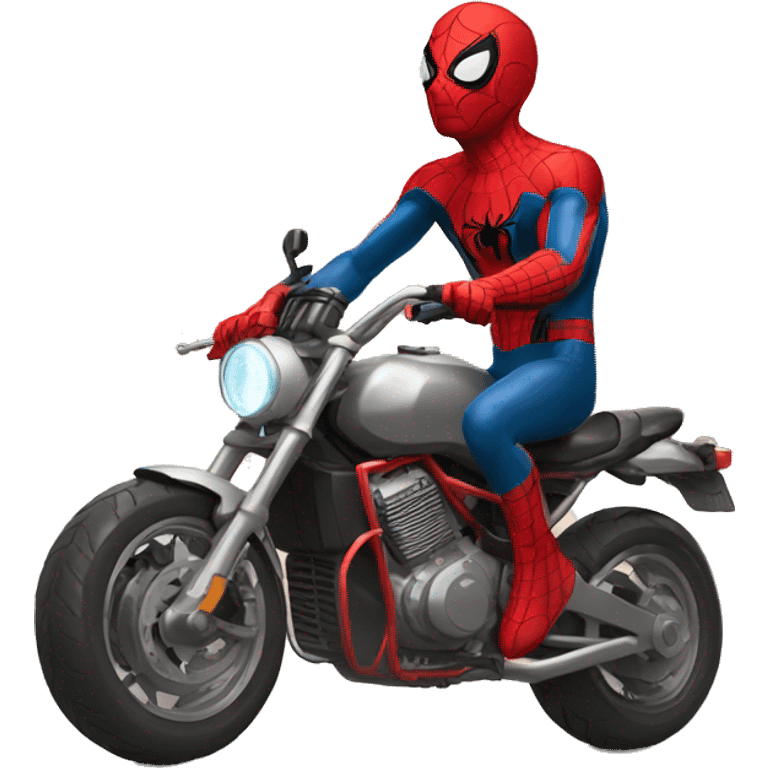 Spider-Man on a motorcycle emoji