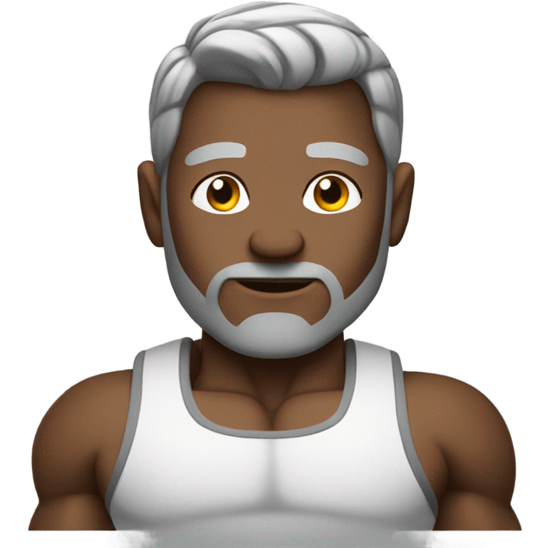 Body builder with gray hair  emoji