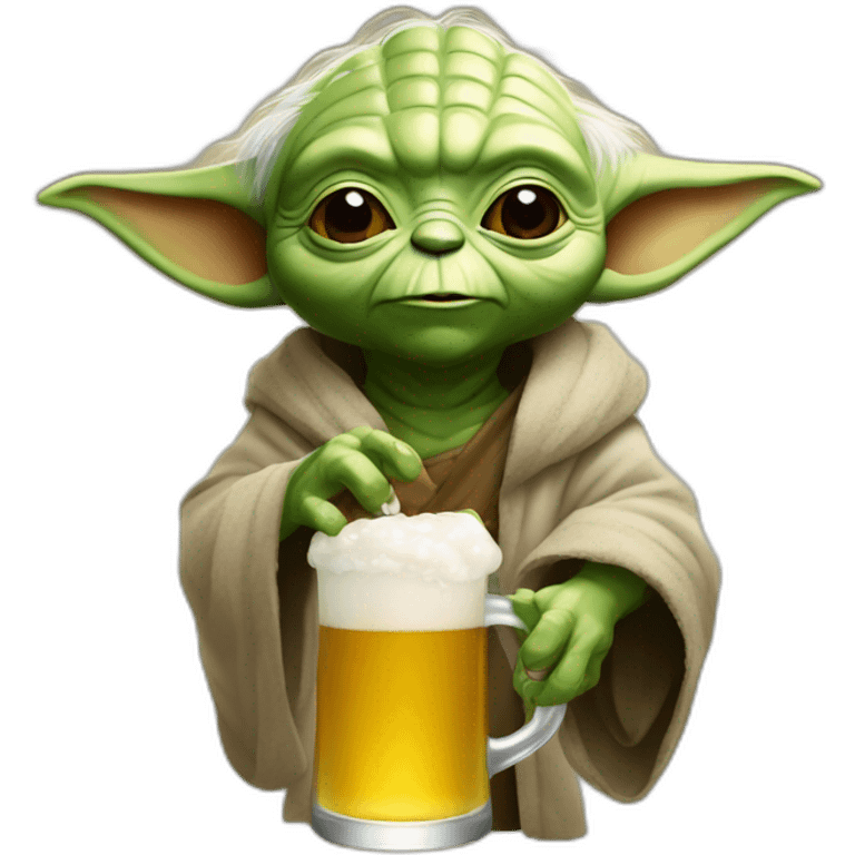 Yoda drink beer emoji