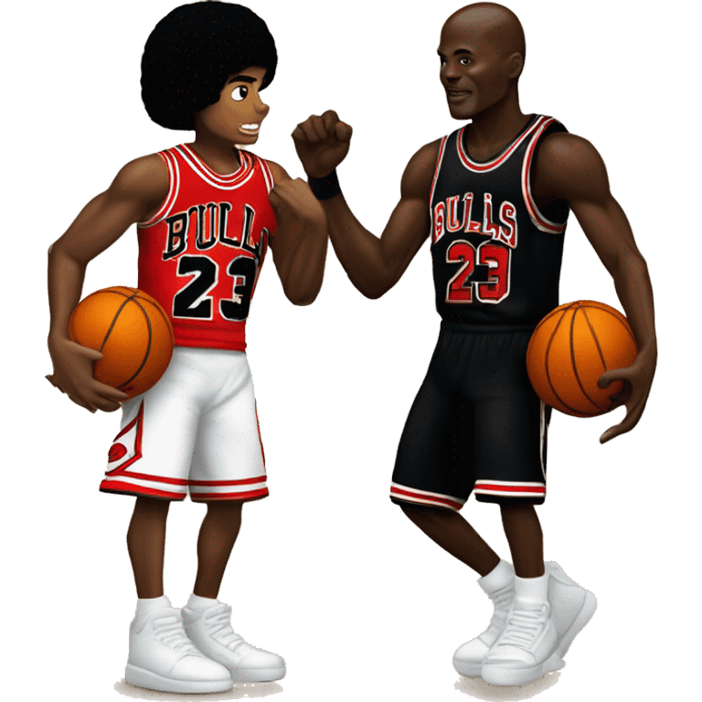 Micheal Jackson vs Micheal Jordan in basketball  emoji