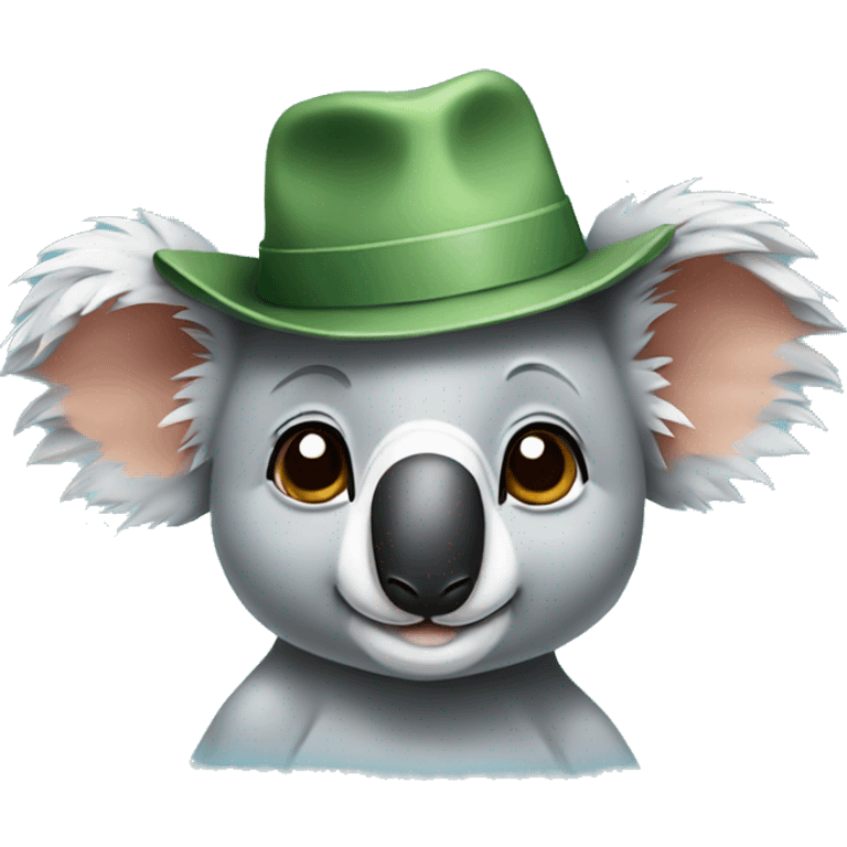 Koala with hat emoji