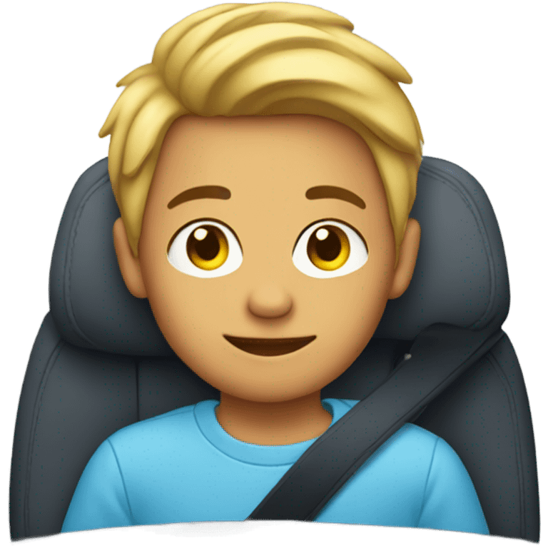 boy with earrings in car emoji