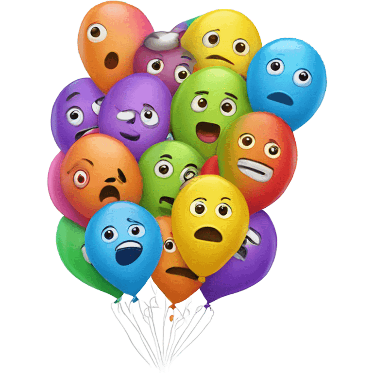 Funny balloons emoji