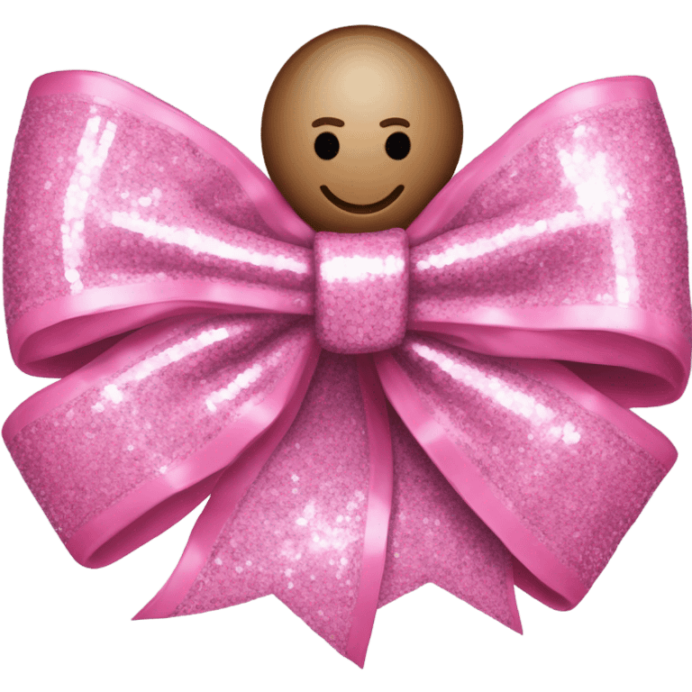 Sparkly pink bow emoji