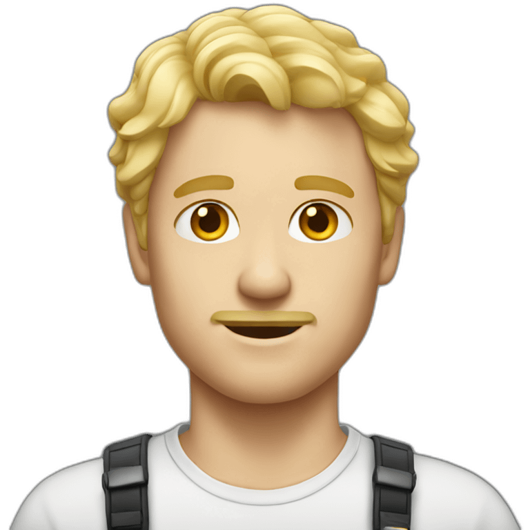 german guy, blond hair, emoji