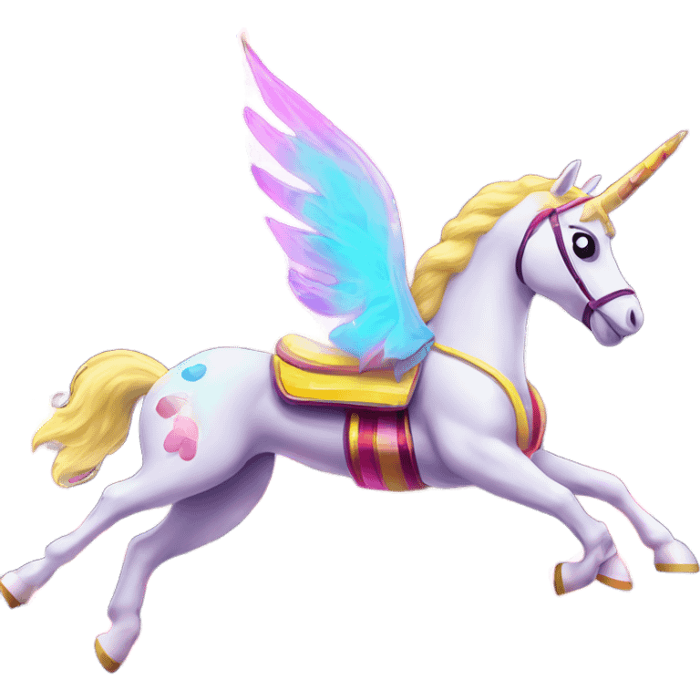 neon fly carnival ride unicorn emoji