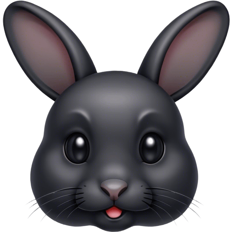 stamp featuring a black rabbit  emoji