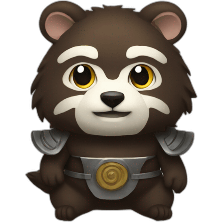 Tanuki metal god andgry emoji