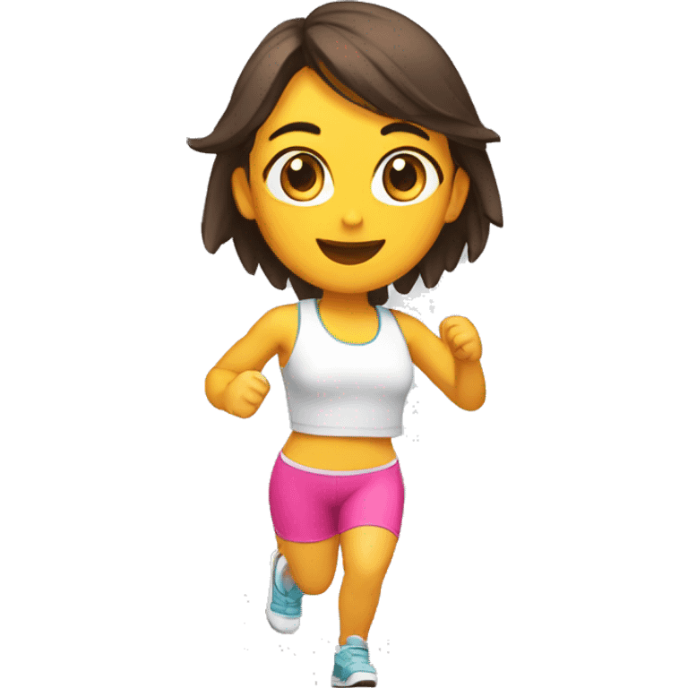 Chica haciendo ejercicio emoji