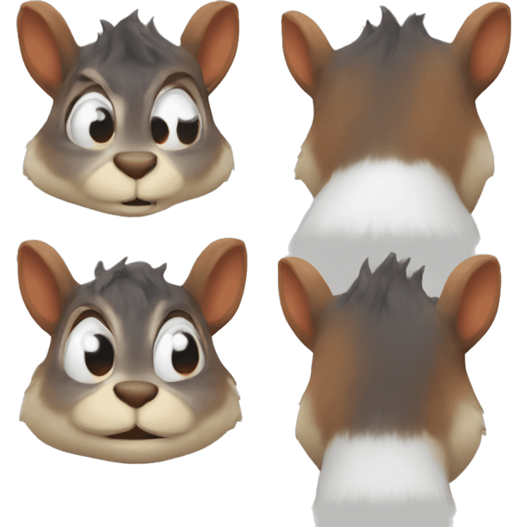 A squirrel woth devil's horns emoji