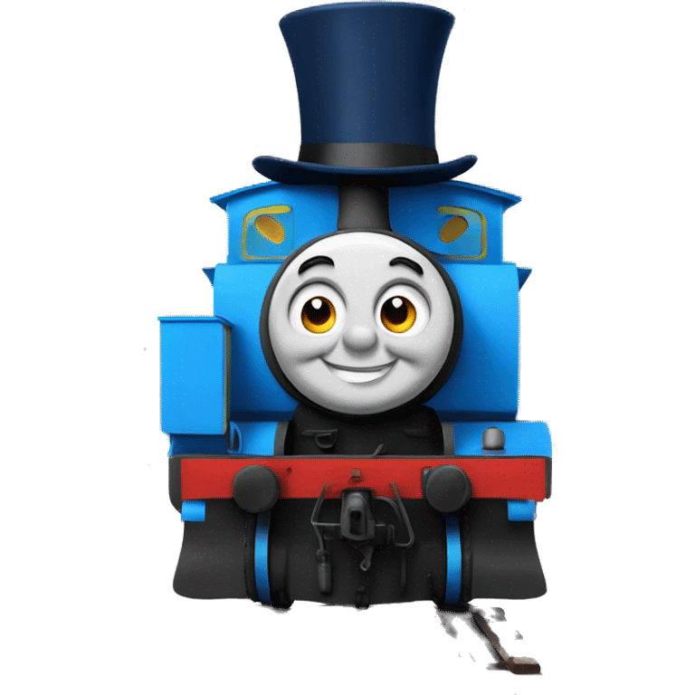 blue tank engine with tophat emoji