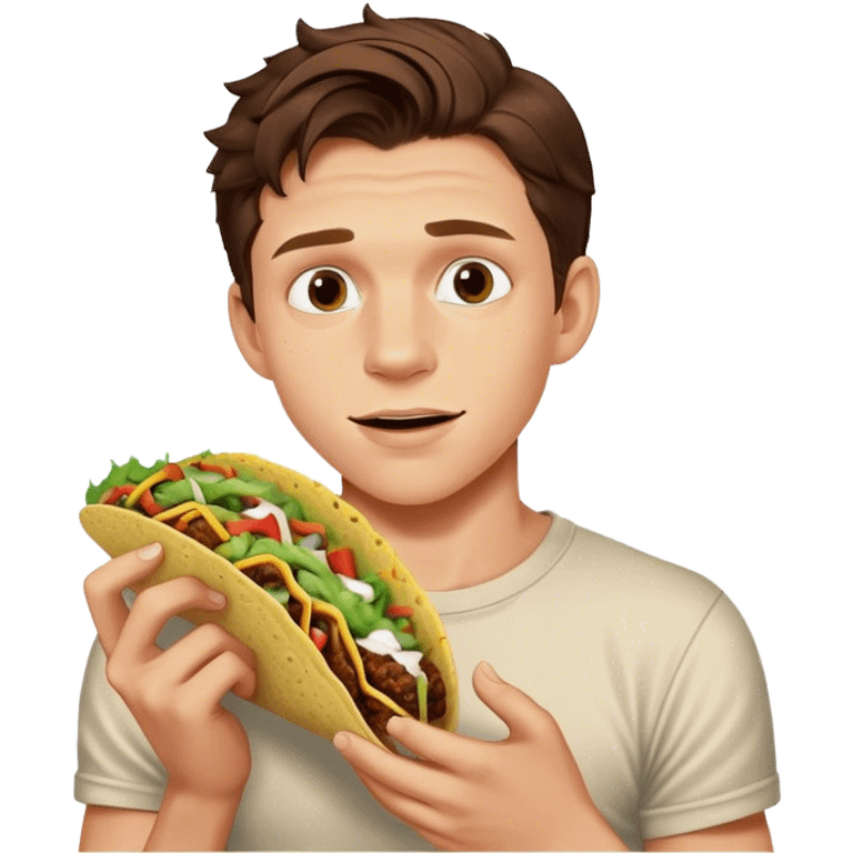 Tom Holland eating tacos  emoji