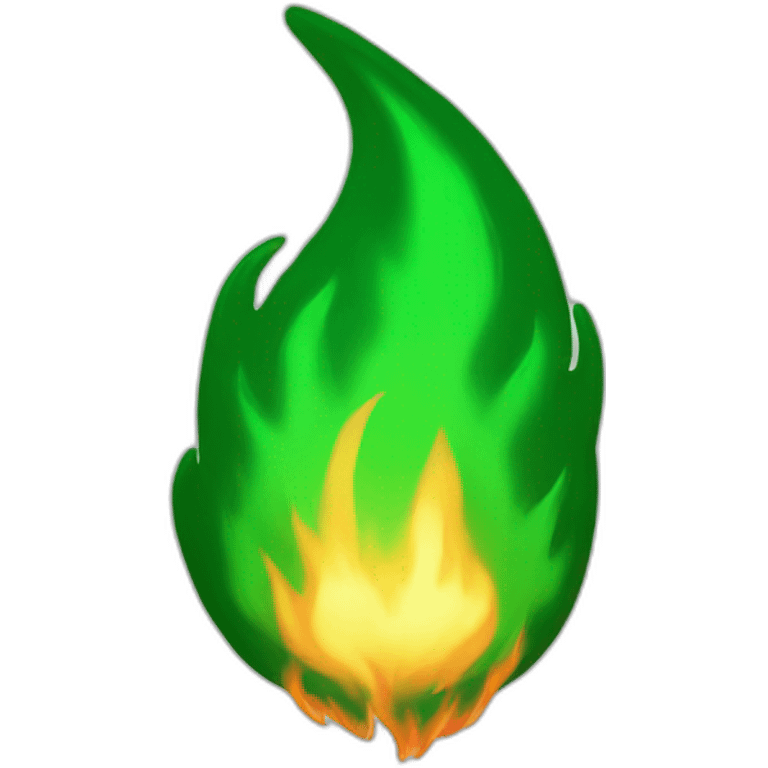 green fire emoji