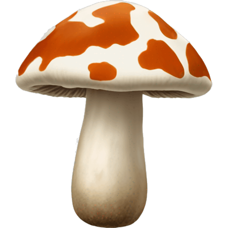 Cow print mushroom emoji