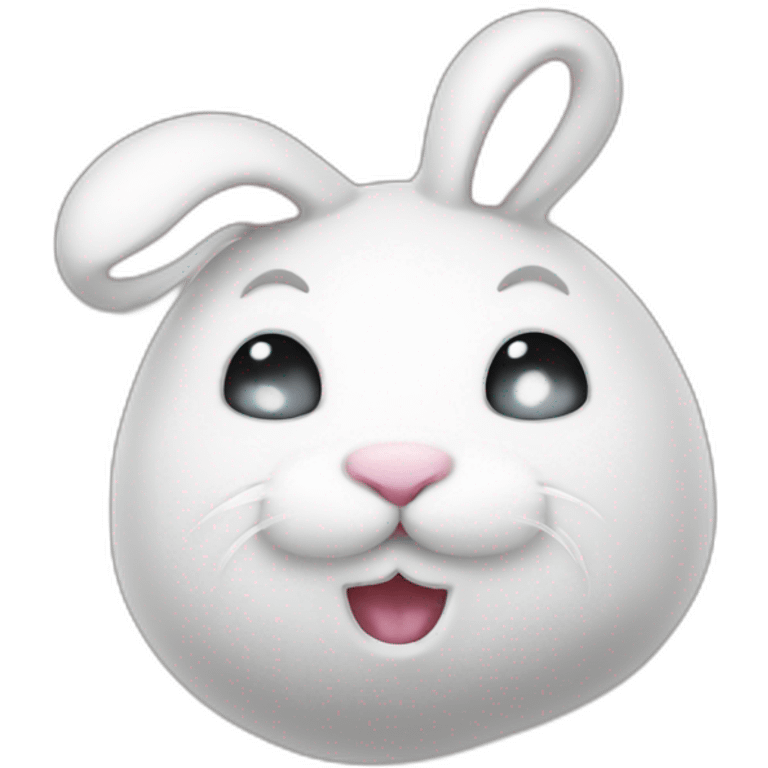 white bunny poop emoji