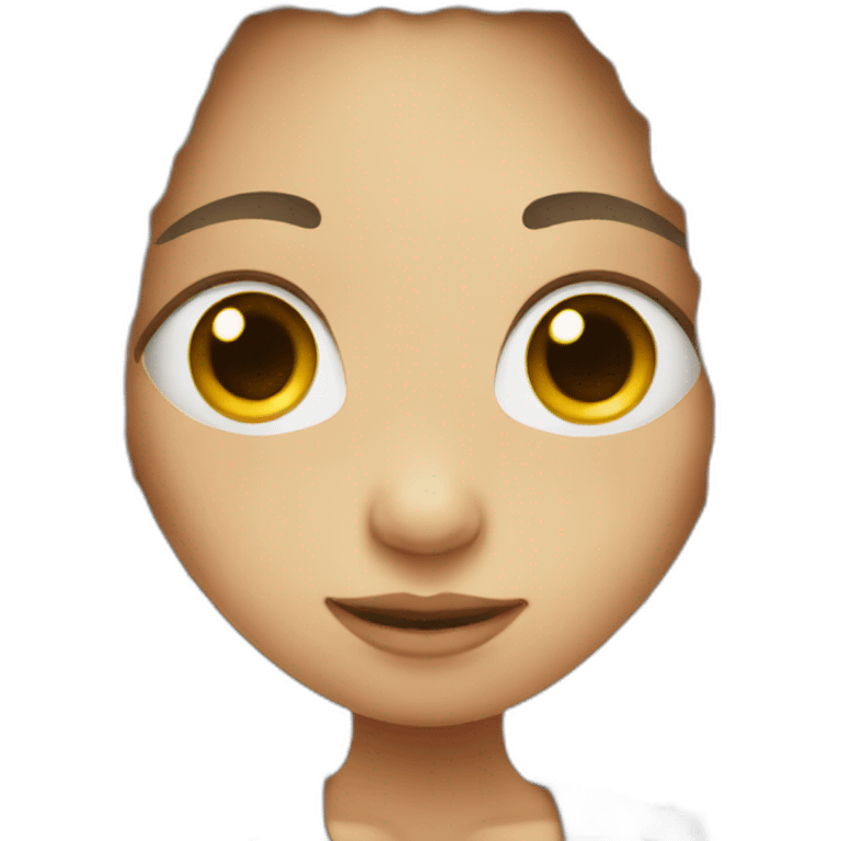 a white emoji girl with dreads emoji