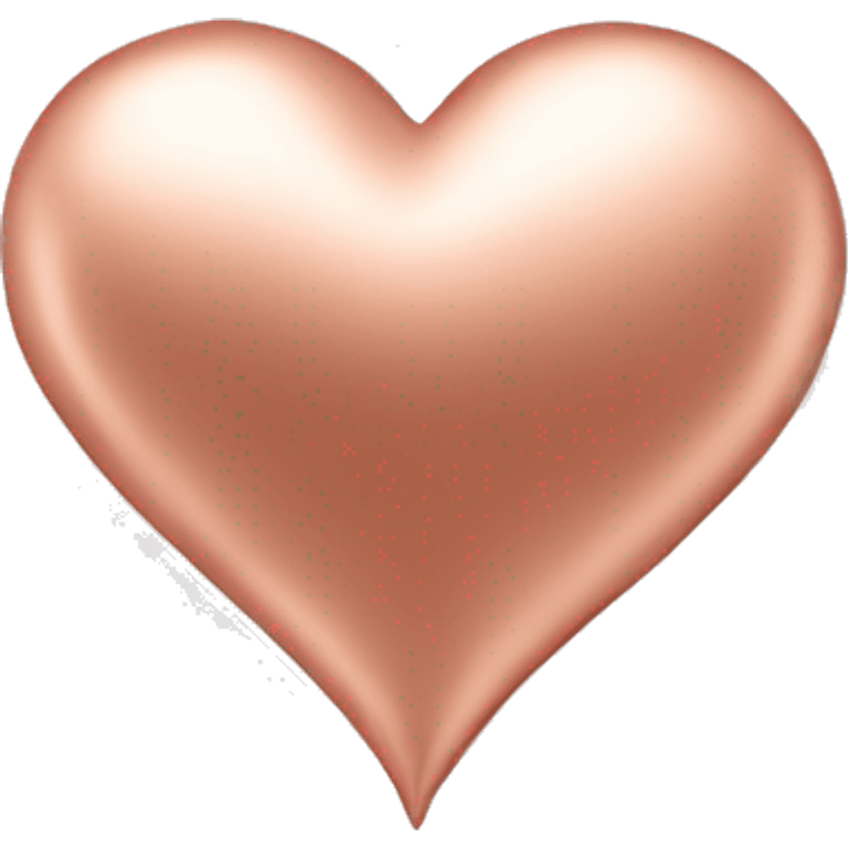 Rose gold heart emoji