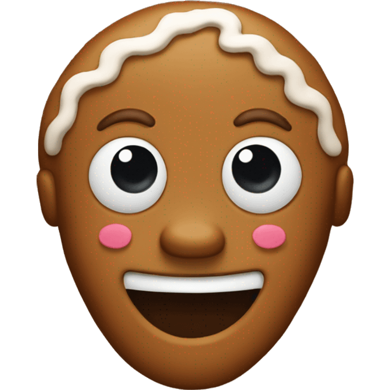 A gingerbread man emoji