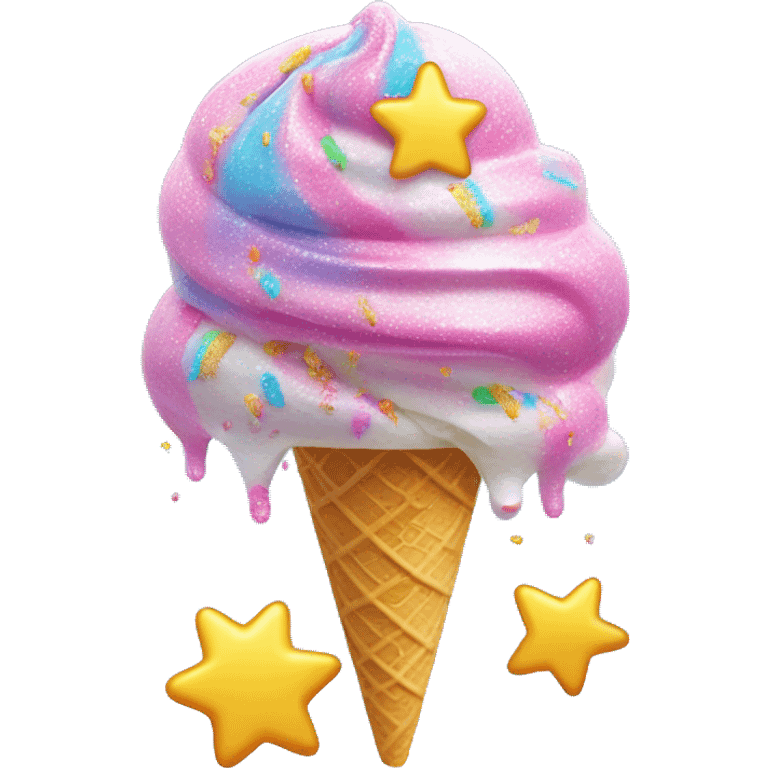 lisa frank sparkle ice cream emoji