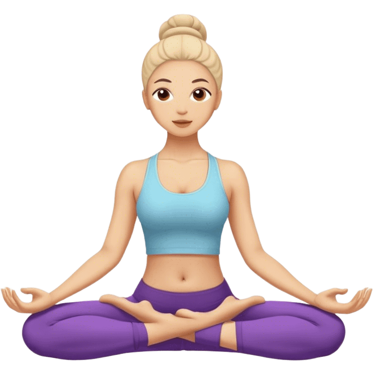 Female doing yoga pose emoji