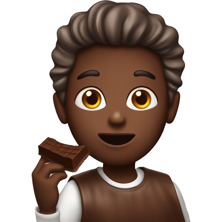 chocolate eating chocolate emoji