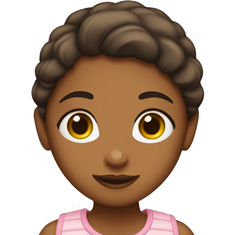 Girl with brown girl  emoji