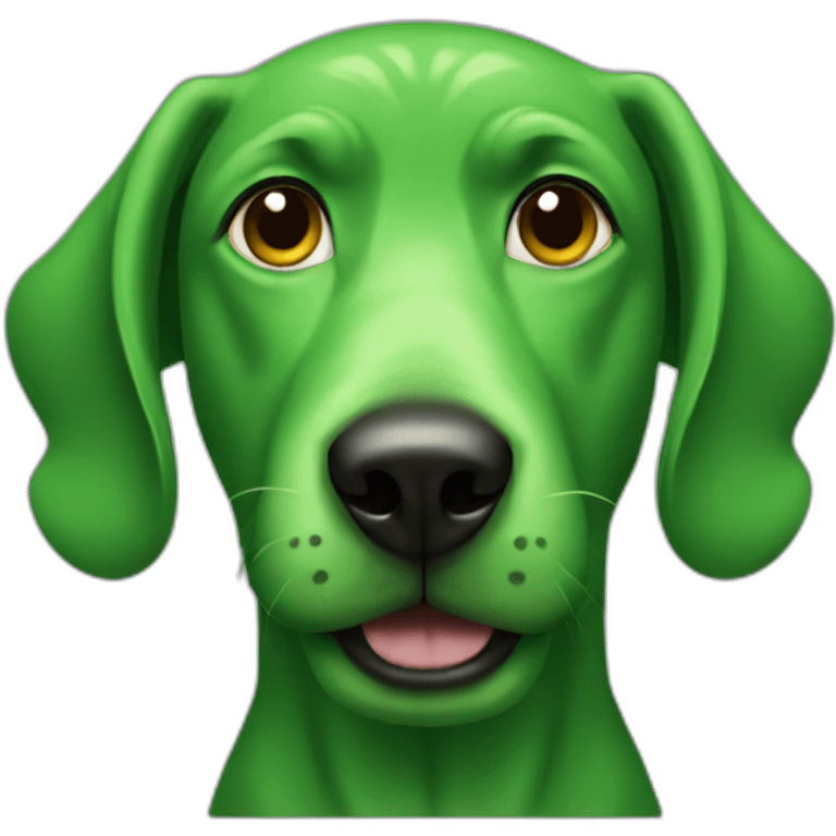 Green-dog emoji