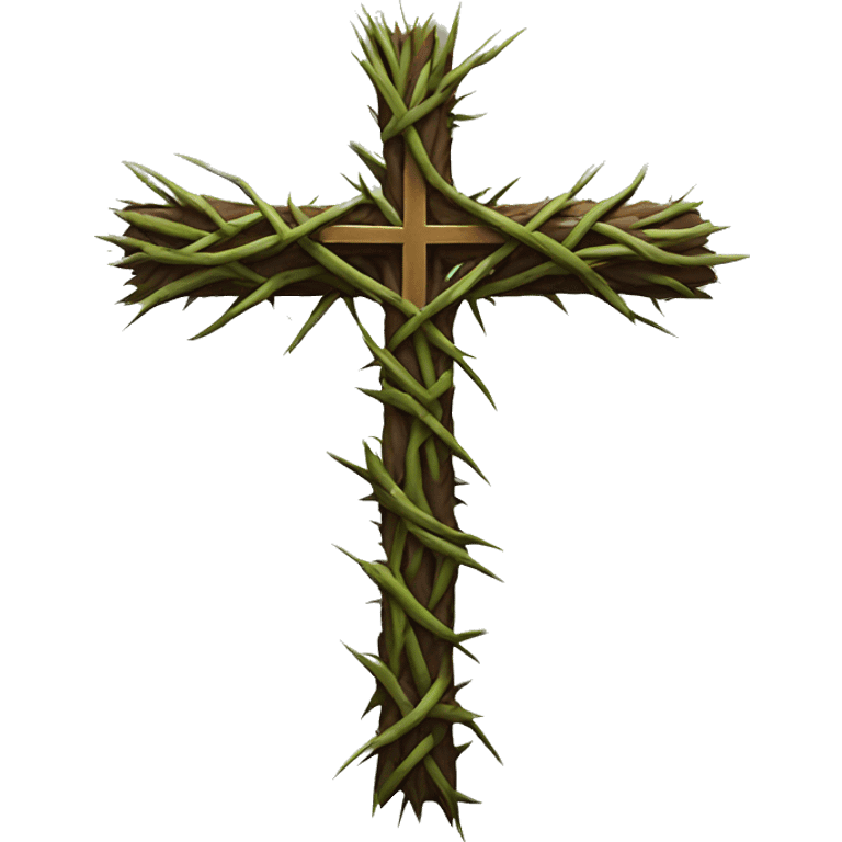 Cross made of thorns  emoji