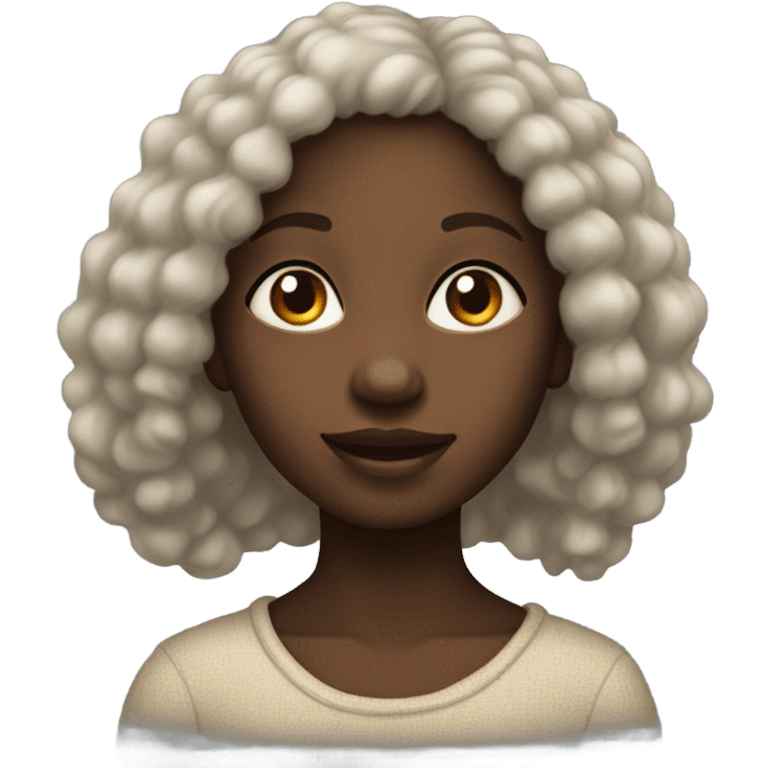 Cozy black girl emoji