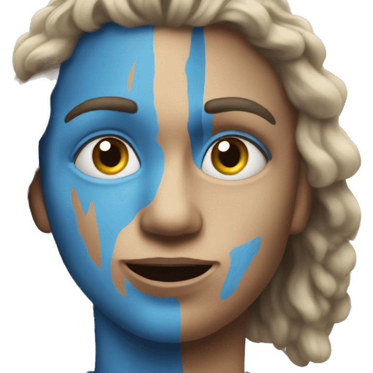 brave heat film with blue face paint emoji