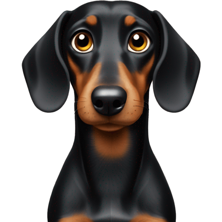 Black Dachshund emoji