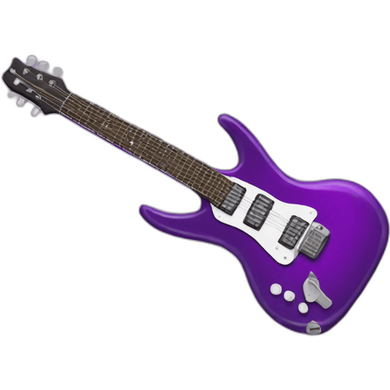 Purple impala with guitar emoji