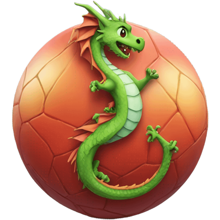 Dragon on a ball emoji