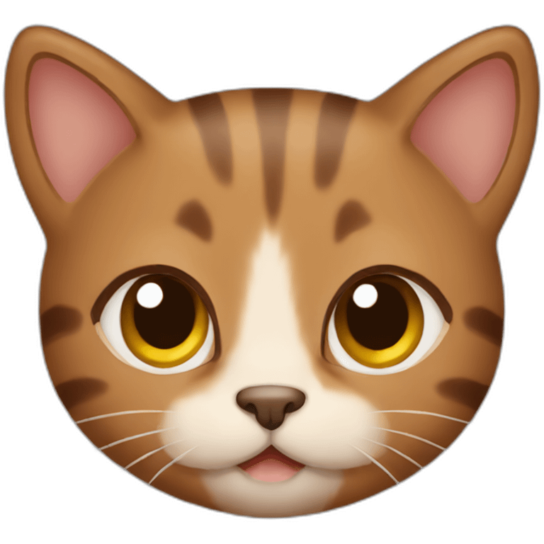 a brown cute kitty emoji