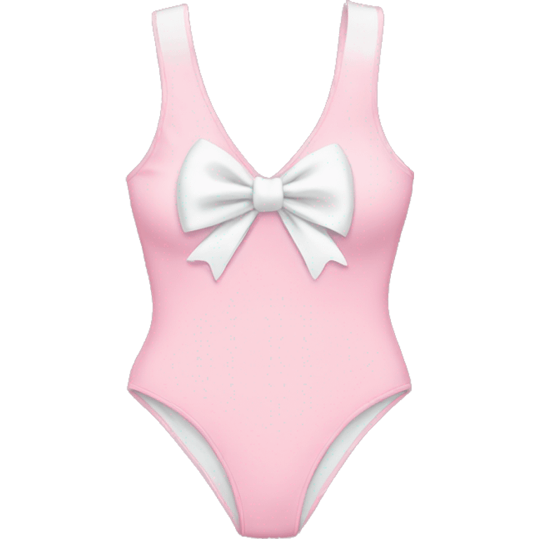 Pink bodysuit with white bow emoji