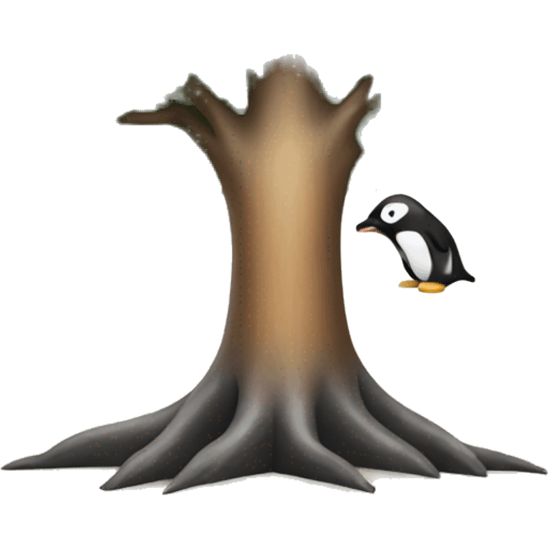 Tree with penguins emoji